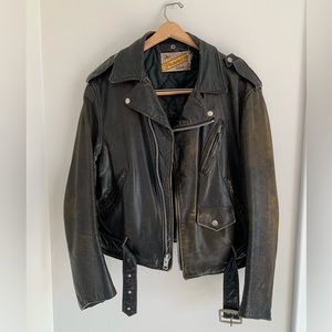 Schott Perfecto Rusty Black Thrashed Moto Jacket